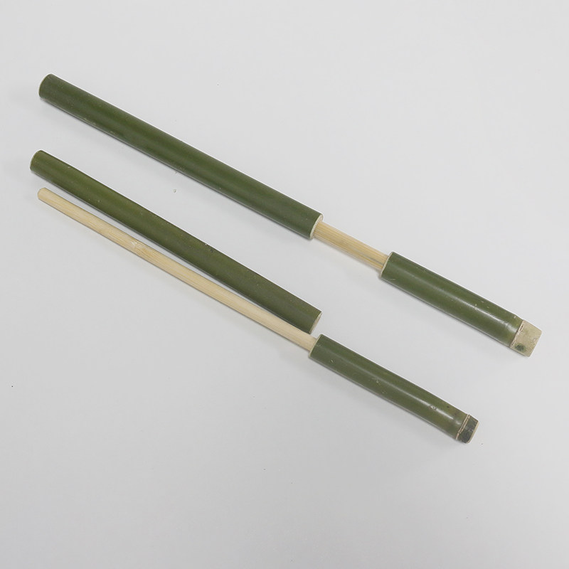 竹子竹筒8090怀旧传统竹枪儿童手工玩具噼啪竹编