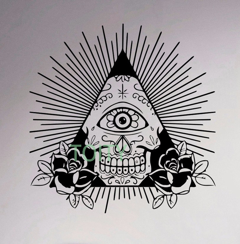 光明会标标志贴画全视全知之眼贴纸illuminatiall墙贴