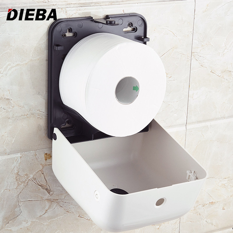 dieba 酒店卫浴点断式出纸大卷纸盒卫生间抽纸器家用卷纸架