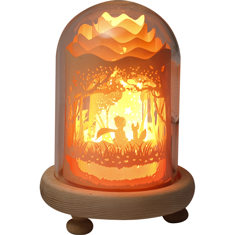 小王子剪纸抖音叠影立体3d成品创意包成品材料装饰台灯