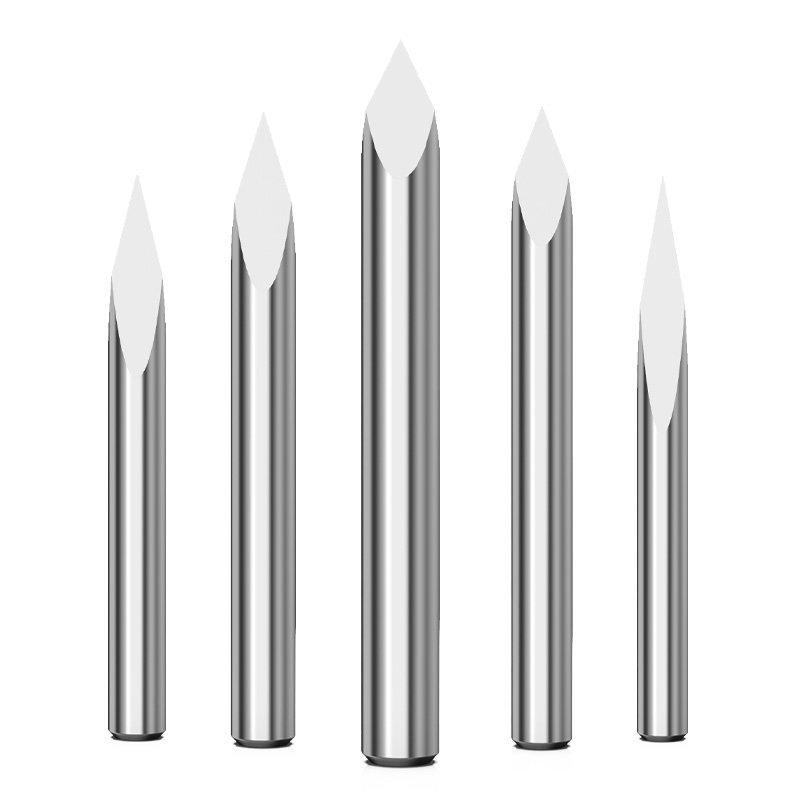 沪豪4mm毫米三棱尖刀木工直刀电脑数控雕刻机刀具石材浮雕刻字刀