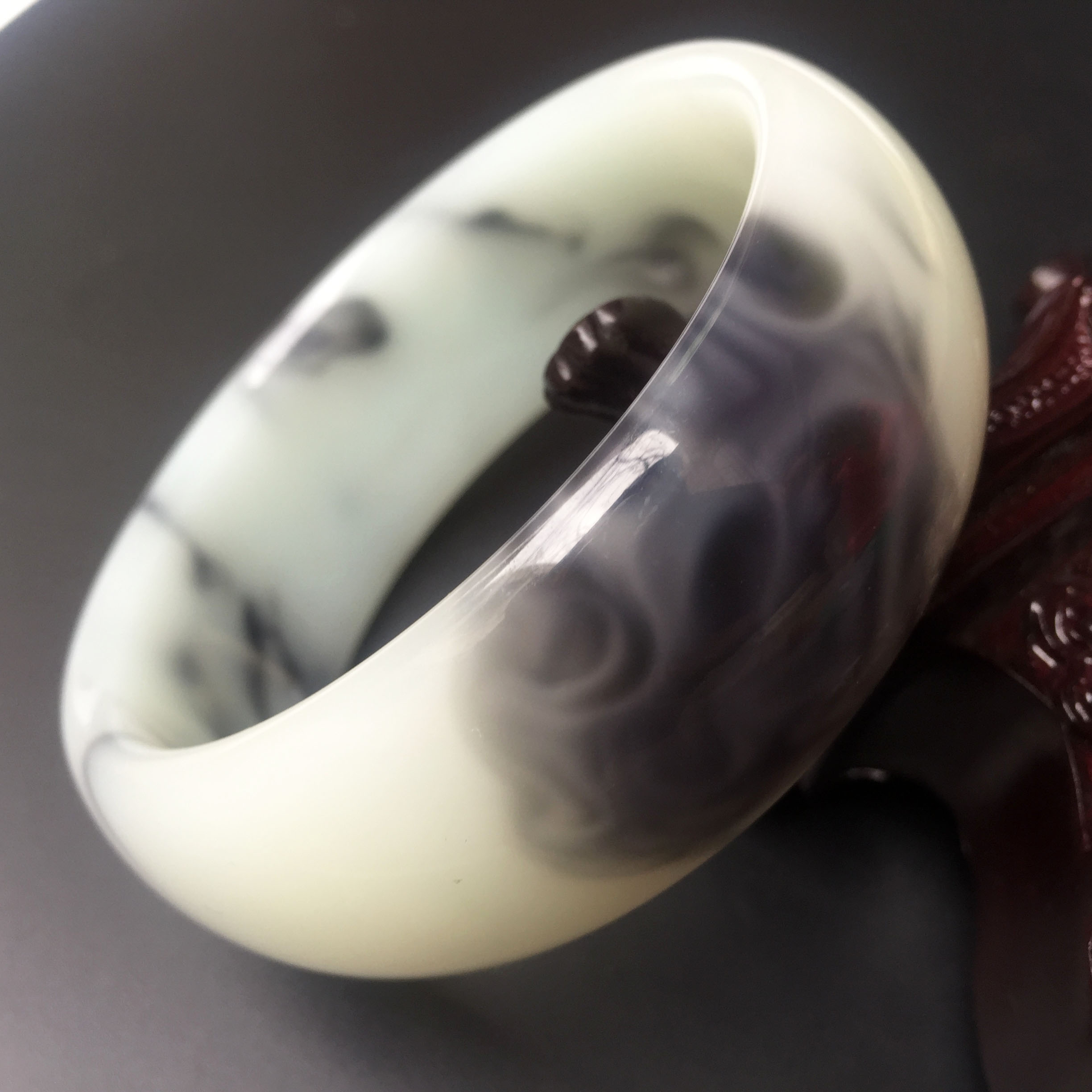 手镯新疆青花玉玉手和田青花籽料加宽手饰