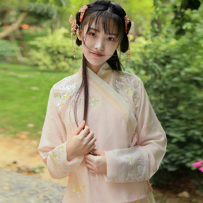 双笙原创汉服女清新淡雅中国国风日常汉元素飘逸民族服装