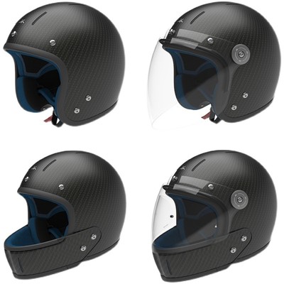 法国veldt碳纤维手工真皮复古哈雷宝马凯旋拿铁全盔尔特摩托车头盔