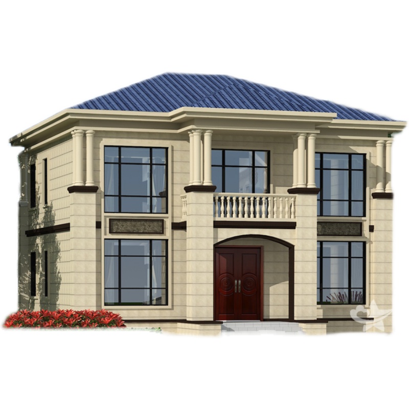 欧式二层别墅设计施工图纸两层小洋楼小户型农村自建房效果图楼房