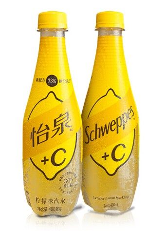 【碳酸饮料】怡泉 c柠檬味汽水400ml*24瓶/整箱 柠檬