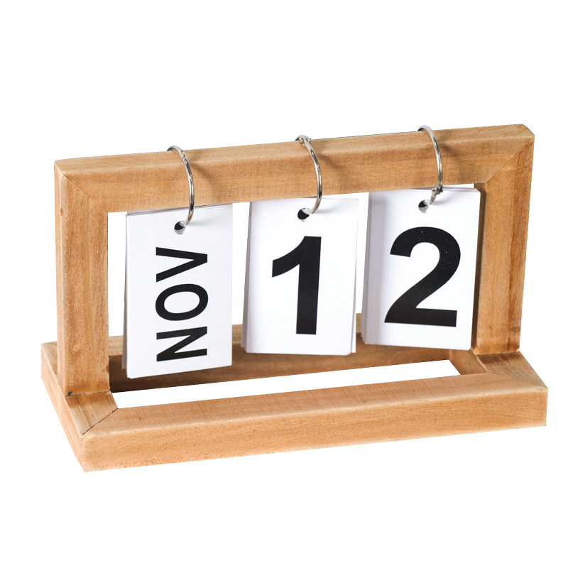 北欧现代简约ins翻页日历台历卧室书房办公办公桌摆件