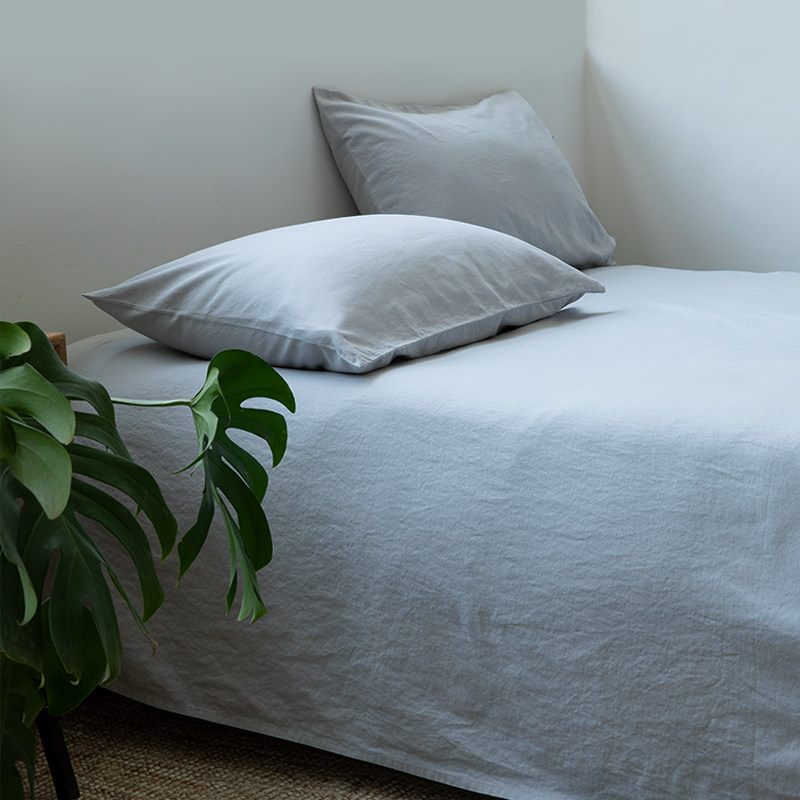 蓝铂亚麻凉席干爽舒适柔软学生宿舍进口法国床品套件