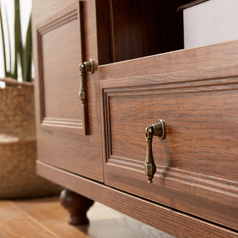 天坛家具现代简约美式实木坂木电视柜电视柜