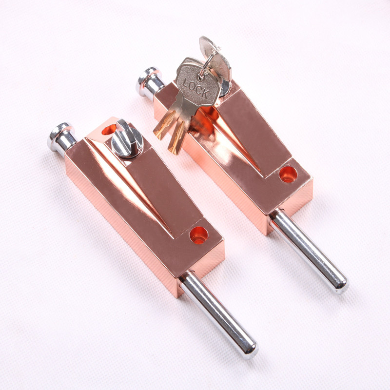 卡尔丹尼自动旋转门卫生间木门明装弹簧插销锁地插销地插锁带钥匙