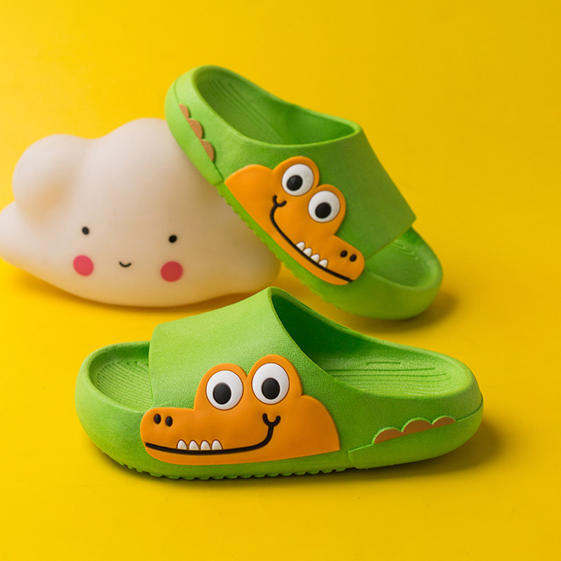 可爱鳄鱼卡通男童女童拖鞋软底一字拖宝宝外户外拖鞋
