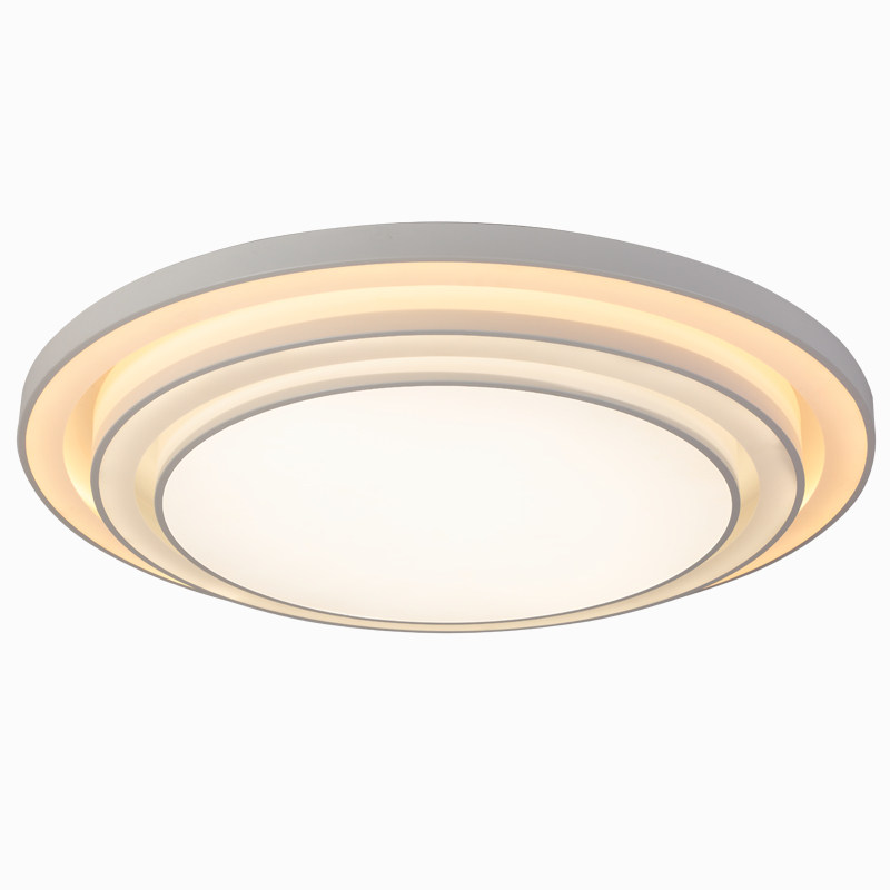 现代简约客厅大气全白大厅灯具家用1米圆形大灯客厅吸顶灯