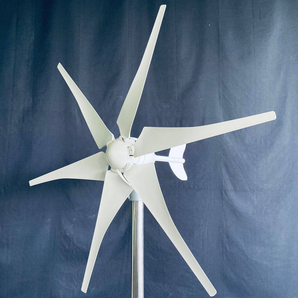 厂家直销水平风力发电机微风启动家用路灯监控风力发电机