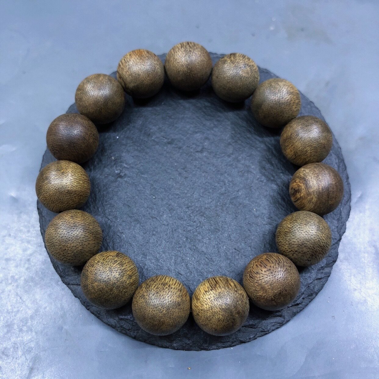 9分越南软丝沉香手串常安香艺收藏老料14mm佛珠