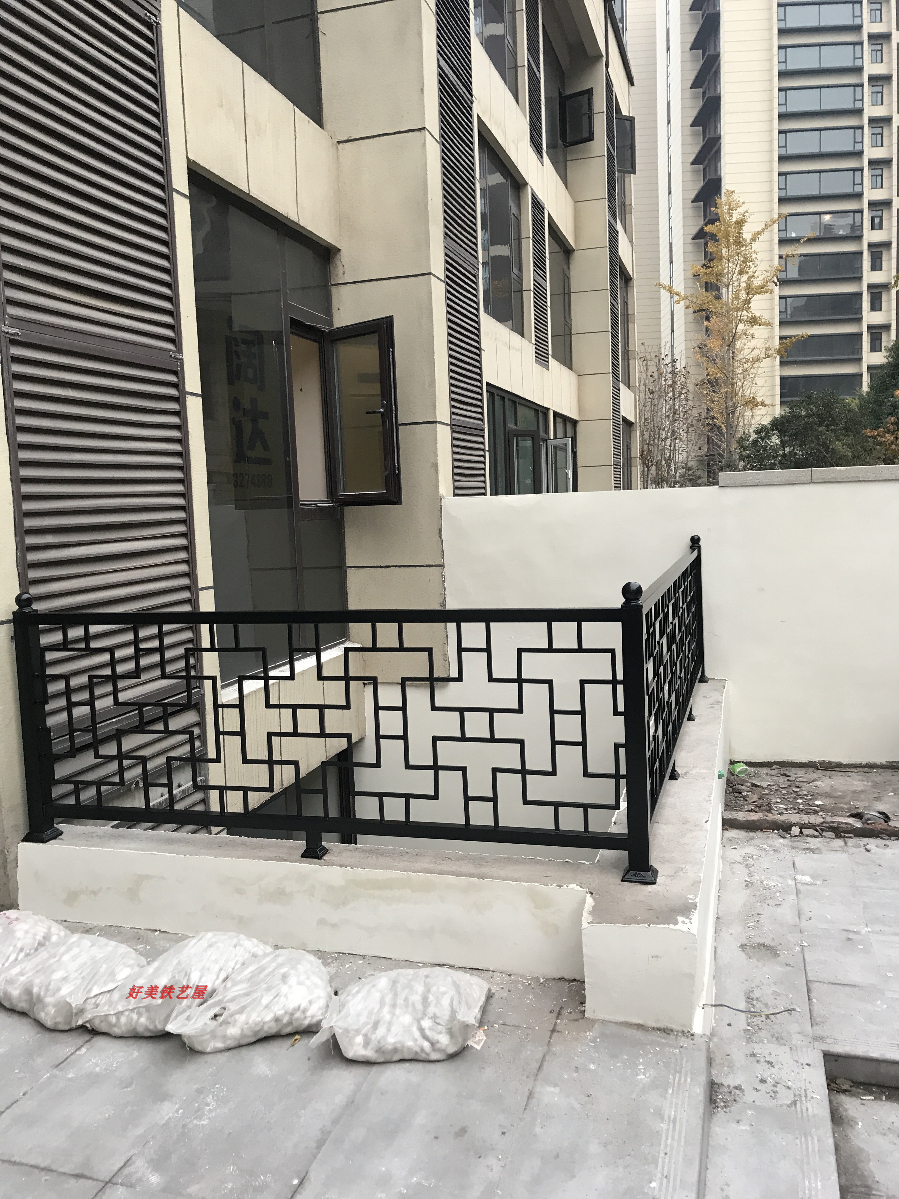 网红扶手栏杆楼梯隔断阁楼花格走廊护栏新中式楼梯扶手