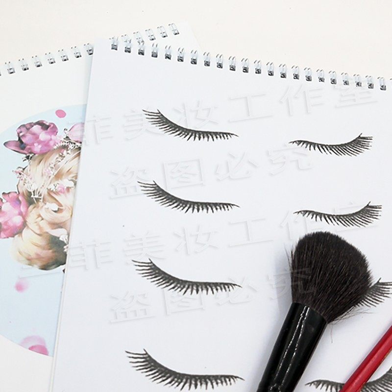 眼线化妆师眼影练习眼睛彩妆师纹绣师纸妆美人课业本