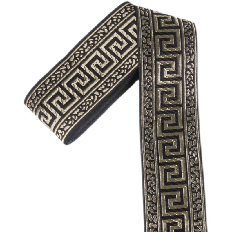 长城回纹古装汉服领口裙摆腰带家居布艺仿古花边