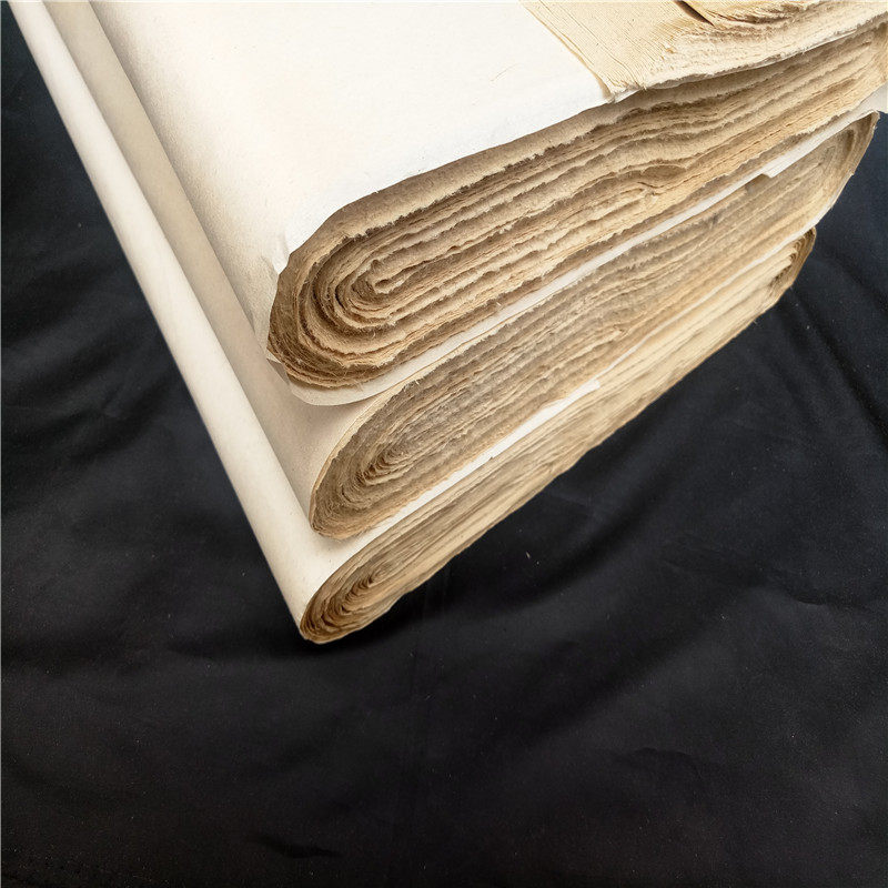 夹江六尺一刀练习书法半生屏净批发加厚纸加毛边纸