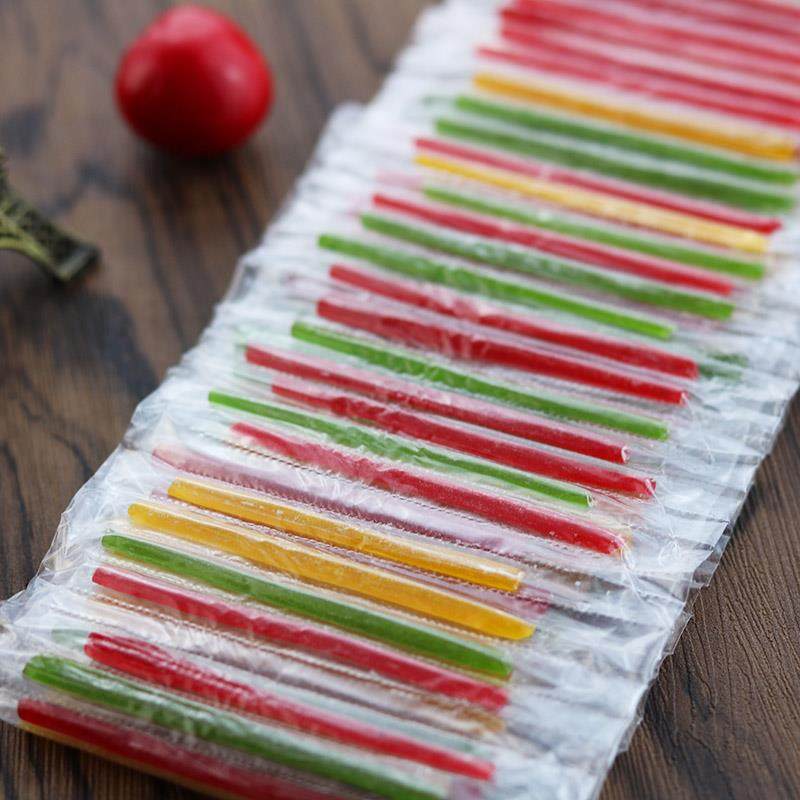 儿童节零食牙签8090怀旧拉丝麦芽糖彩色色条五彩糖果