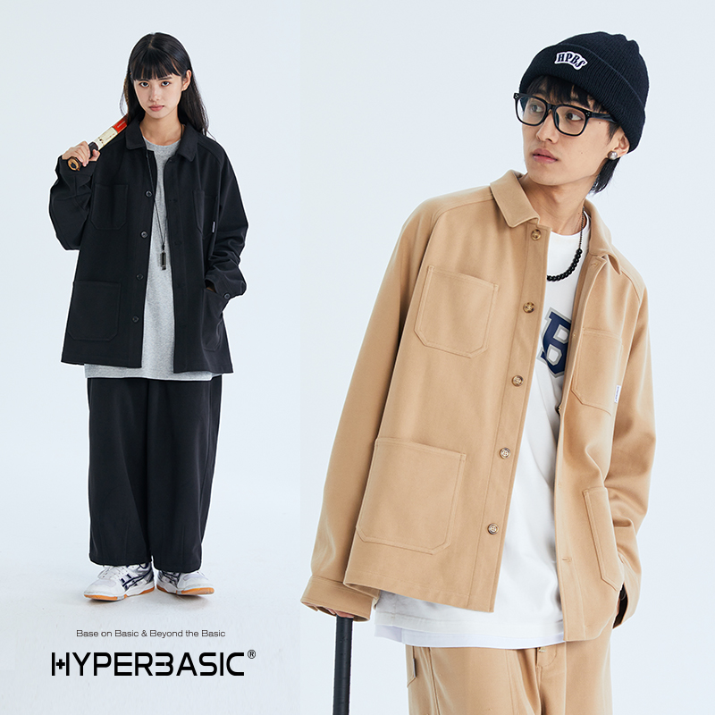 【KFCC】HYPERBASIC呢子套装衬衫外套cityboy潮流日系休闲大衣男