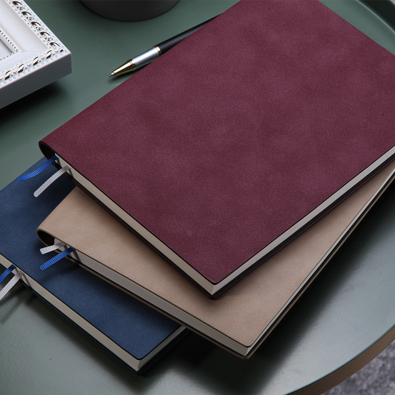 a5简约软皮加厚记事本手帐本大学生日记本商务定制笔记本会议记录本
