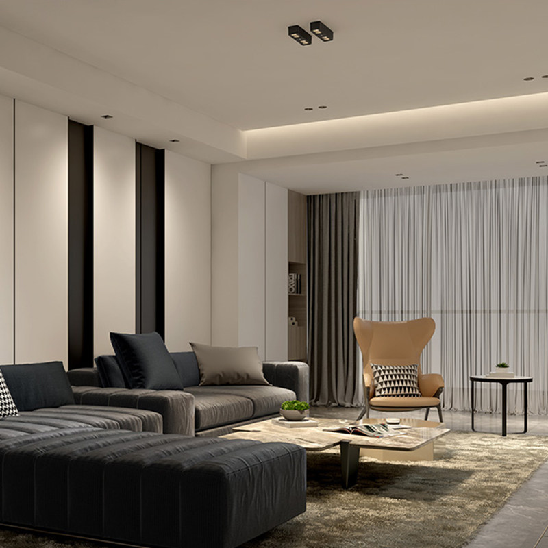 爱斯兰led明装筒灯天花吊顶家用射灯客厅无主简约卧室北欧格栅灯