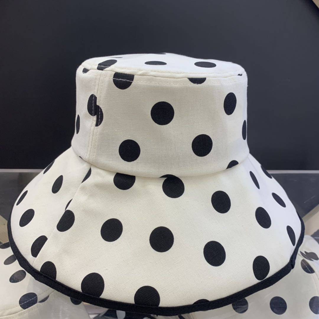 夏季新款韩版盆帽子波点潮流时尚百搭休闲渔夫网红帽子
