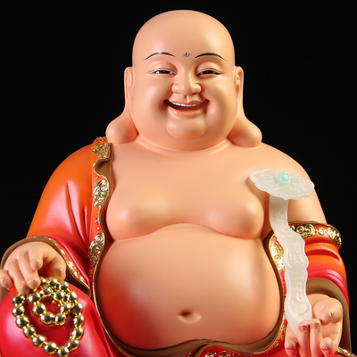 笑佛像大肚弥勒佛像家用客厅开业居家供奉招财镇宅风水树脂摆件