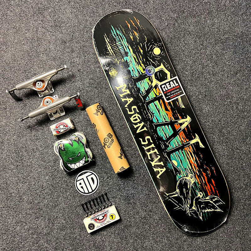 正品real滑板组装美国进口专业双翘thunder双空滑板