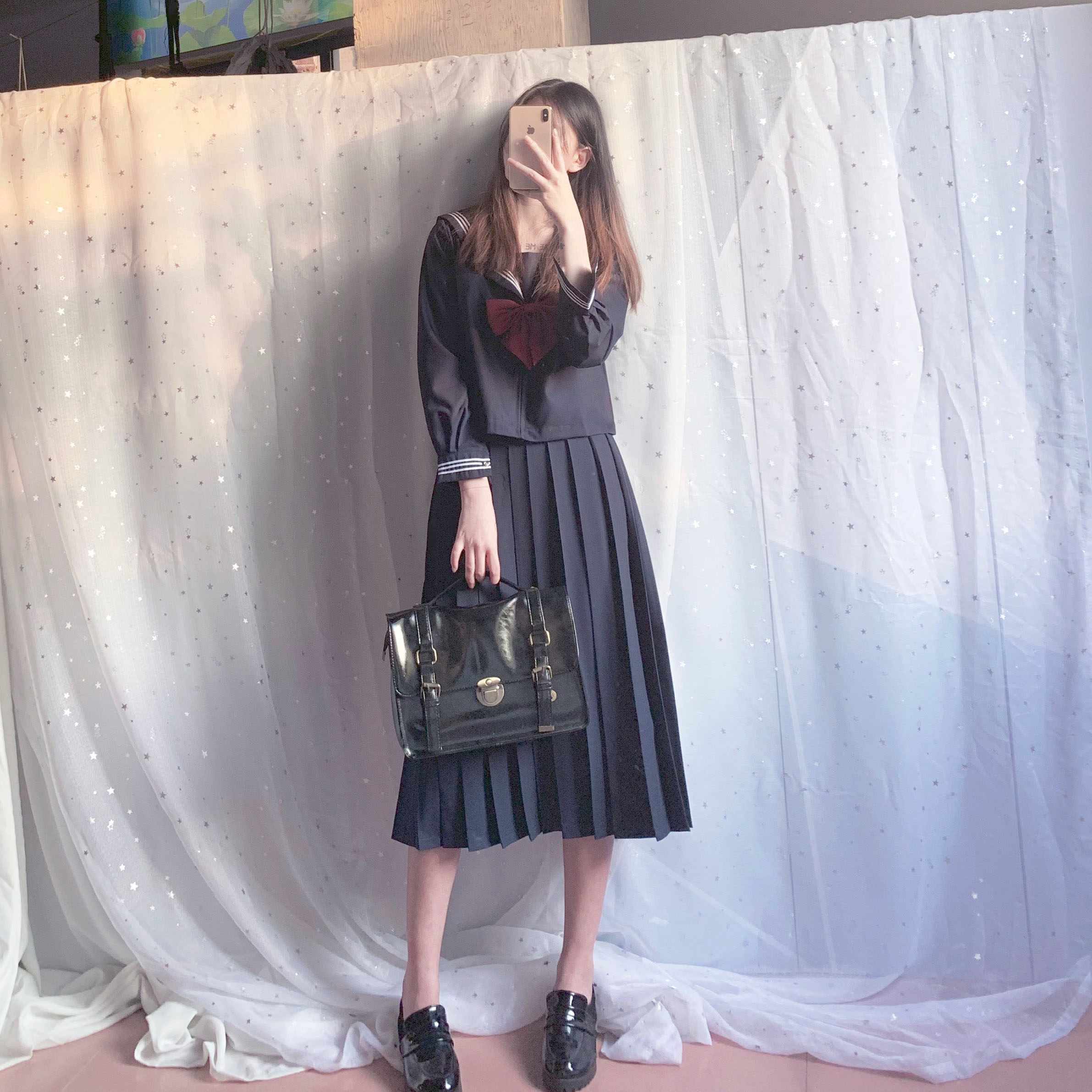 日系少女正统不良jk制服长裙套装成人cos学生校服