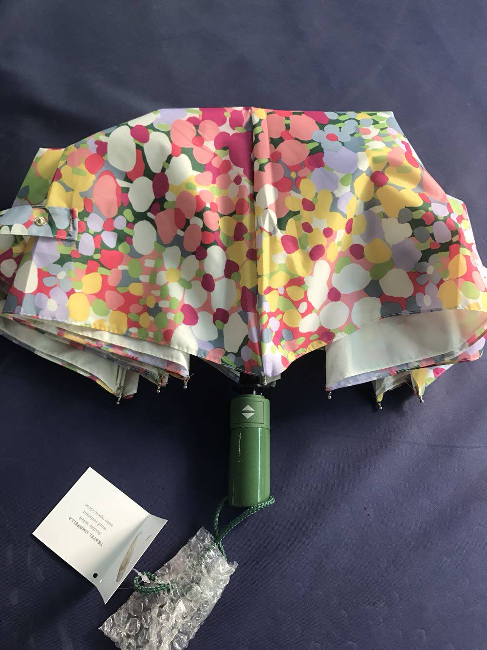雨伞出口美国原单双层全自动彩色圆点波点折叠ins伞