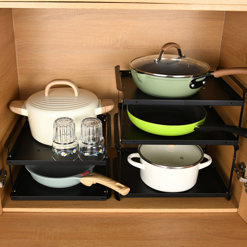 厨房锅具置物架下水道锅架厨柜收纳多层放锅架子厨房置物架