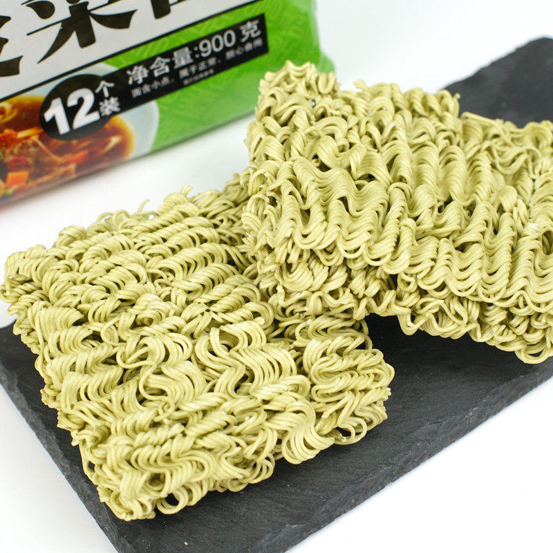 寿桃菠菜900g早餐食品家庭装非油炸方便面袋装面条