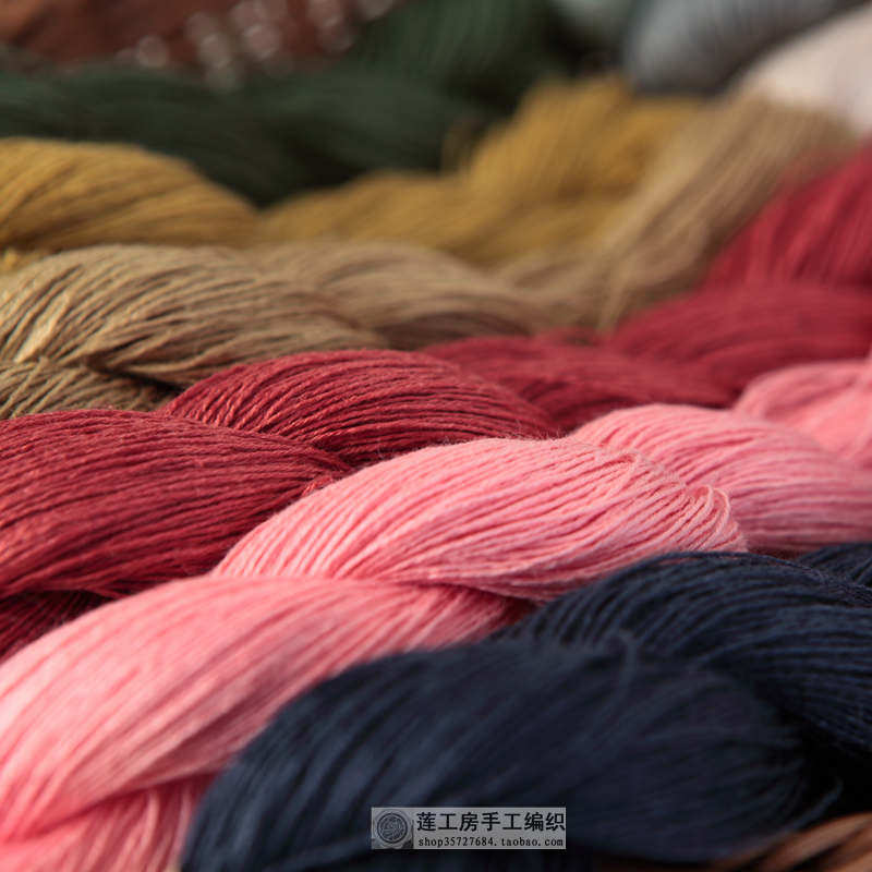 h25)100%亚麻 纯亚麻 天然亲肤 硬挺骨感 手工编织钩针亚麻线毛线