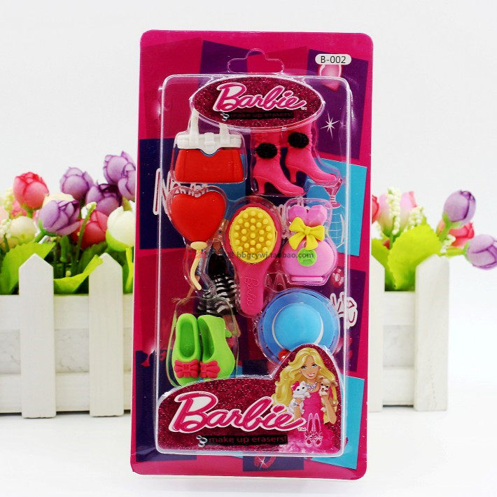 礼物芭比化妆橡皮擦造型立体可爱儿童卡通学习橡皮
