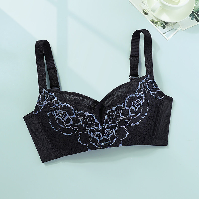 shcer茜施尔钢圈大码罩杯交叉抹胸聚拢调整整型文胸