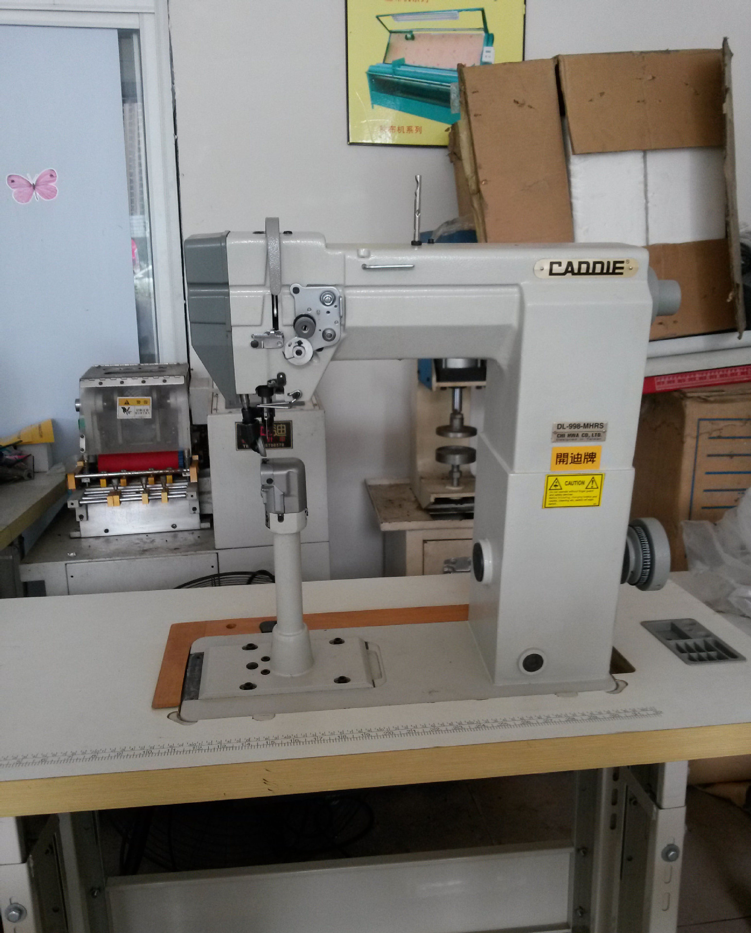 高柱单针罗拉车缝纫机右梭上下同步制鞋机械