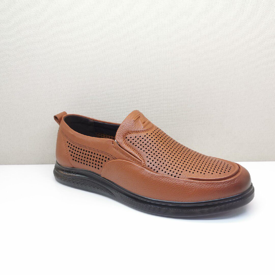 佰纳男鞋2021新款专柜正品真皮休闲舒适凉鞋洞洞鞋