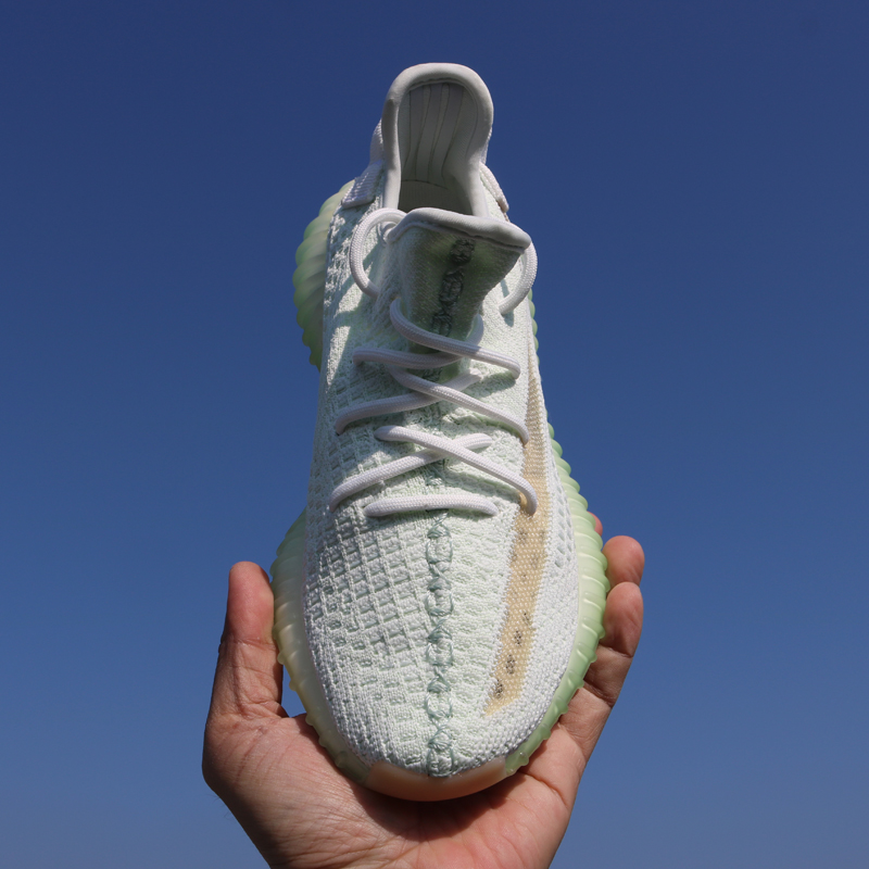 正品椰子牛鞋350v2亚洲限定定海盐色薄荷绿男网面鞋