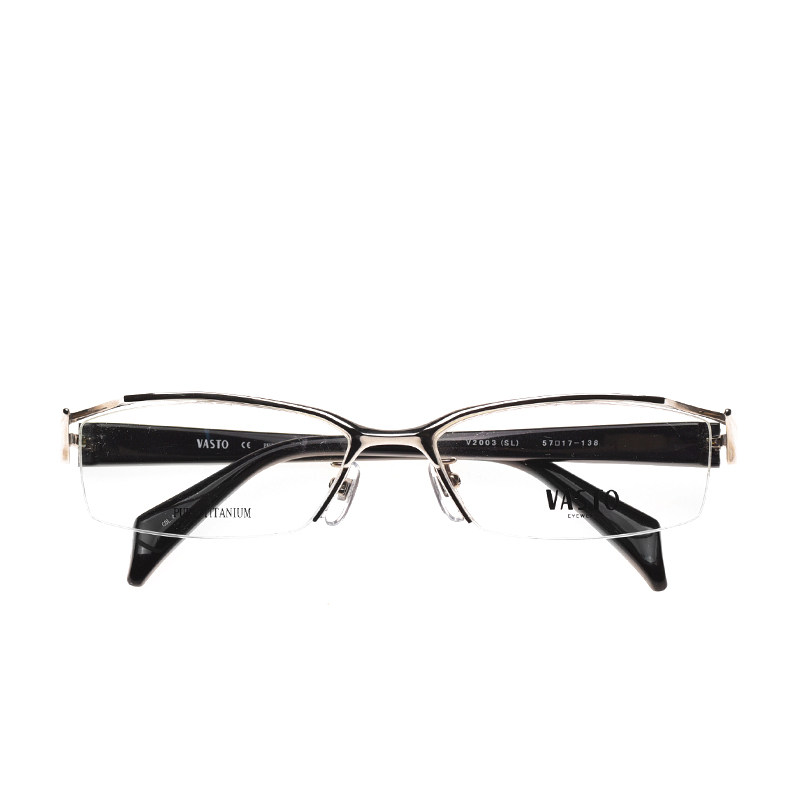 日本进口vasto华斯度半框眼镜架纯钛商务近视镜架眼镜架
