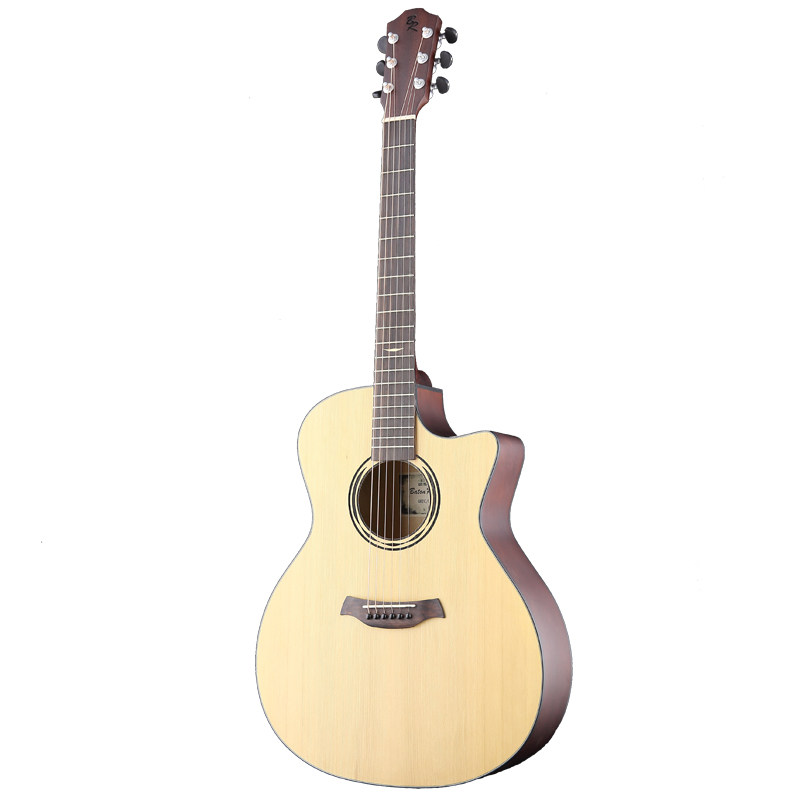 吉他batonrouge德国单板民谣41寸电箱款插电两用吉他民谣吉他