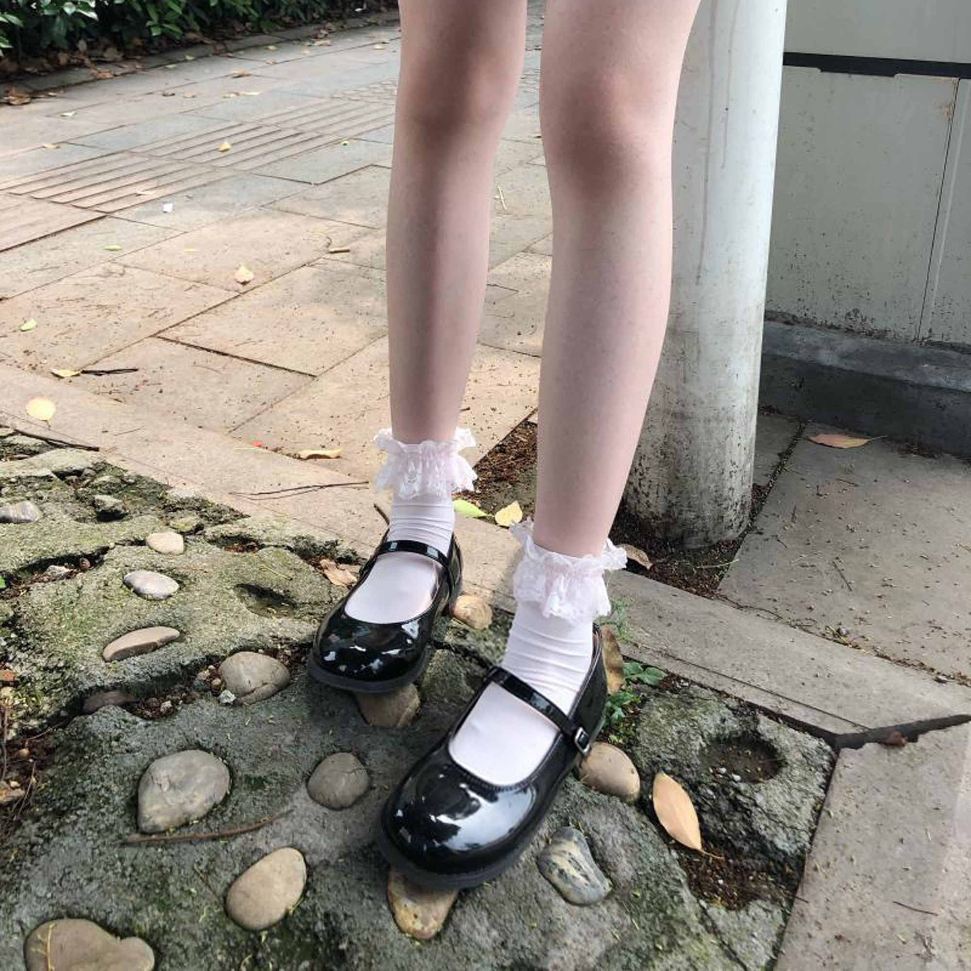 玛丽珍鞋女复古平底浅口软妹英伦学院风单学生单鞋