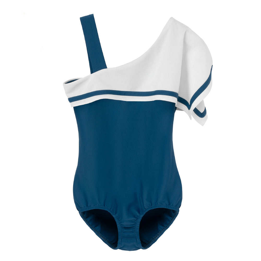 在途luminaries鹿謐儿童海军风藏蓝蓝色气质可爱女童泳衣裤