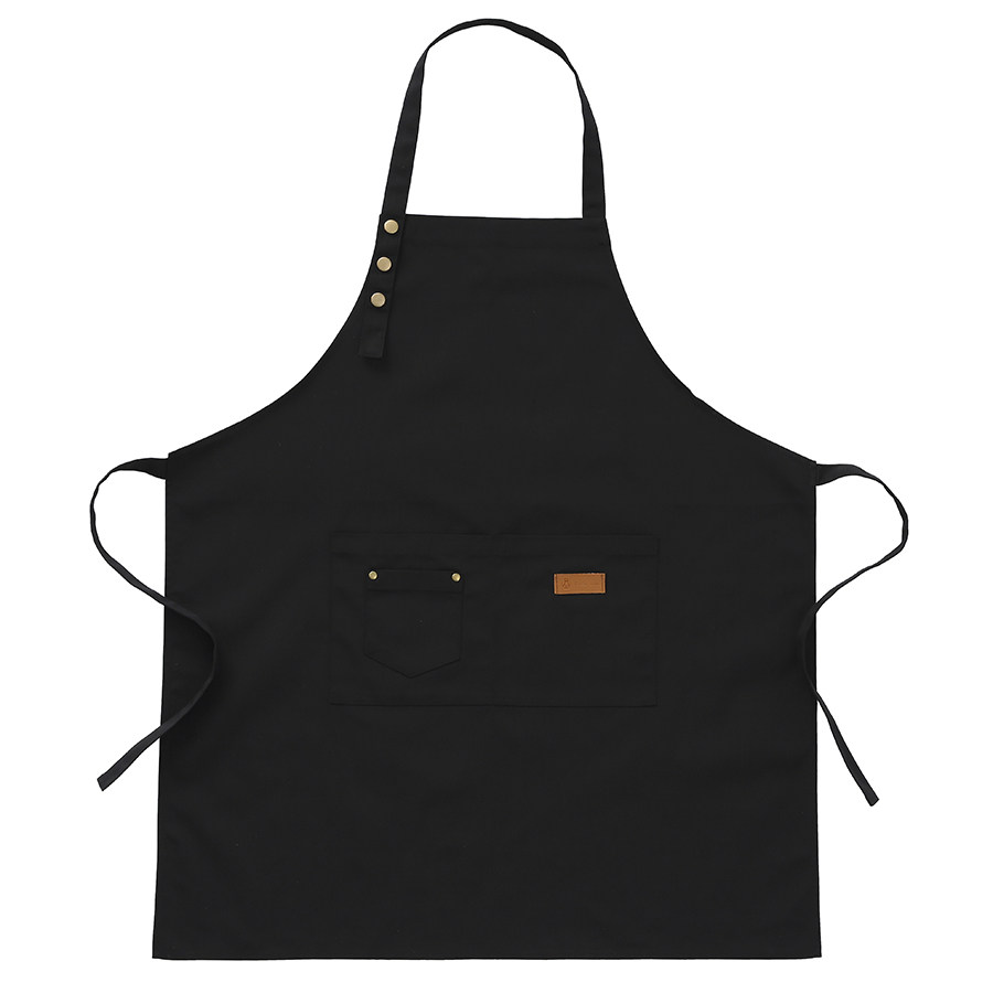 春秋新款围裙定制logo家用男女韩版时尚美甲奶茶店食堂工作服印字