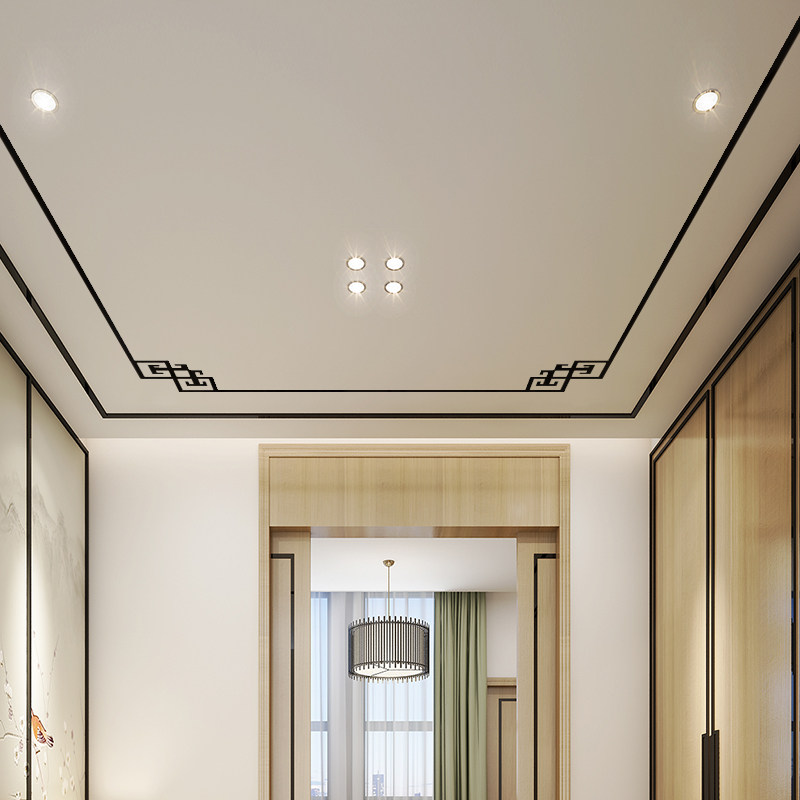 中式吊顶装饰线条自粘客厅天花板边框顶角亚克力墙贴