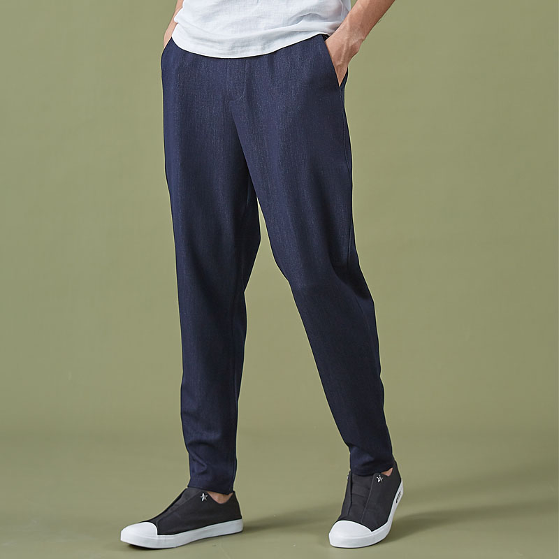 幻象元素四季休闲裤男加大码哈伦裤宽松小脚垮裤坠感秋季牛仔裤潮