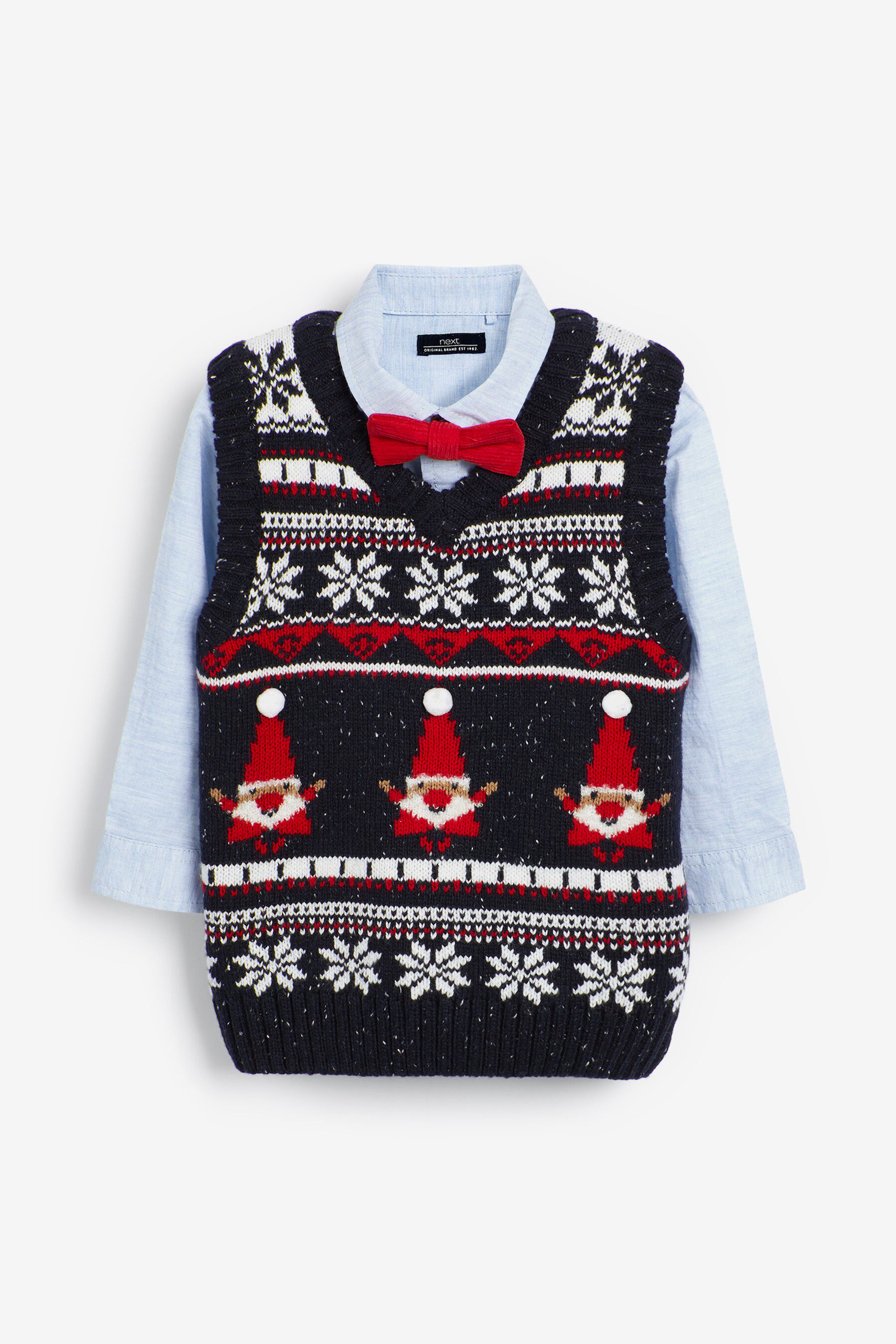 圣诞现货英国next童装男童毛衣宝宝小鹿针织衫毛衣