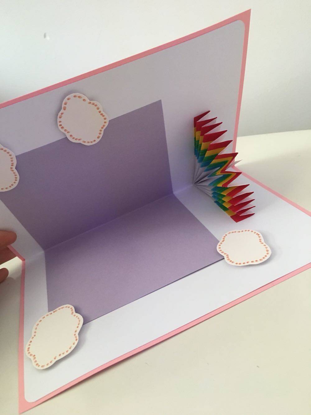 包邮2021牛年新年贺卡手工立体手绘内翻翻页代写贺卡