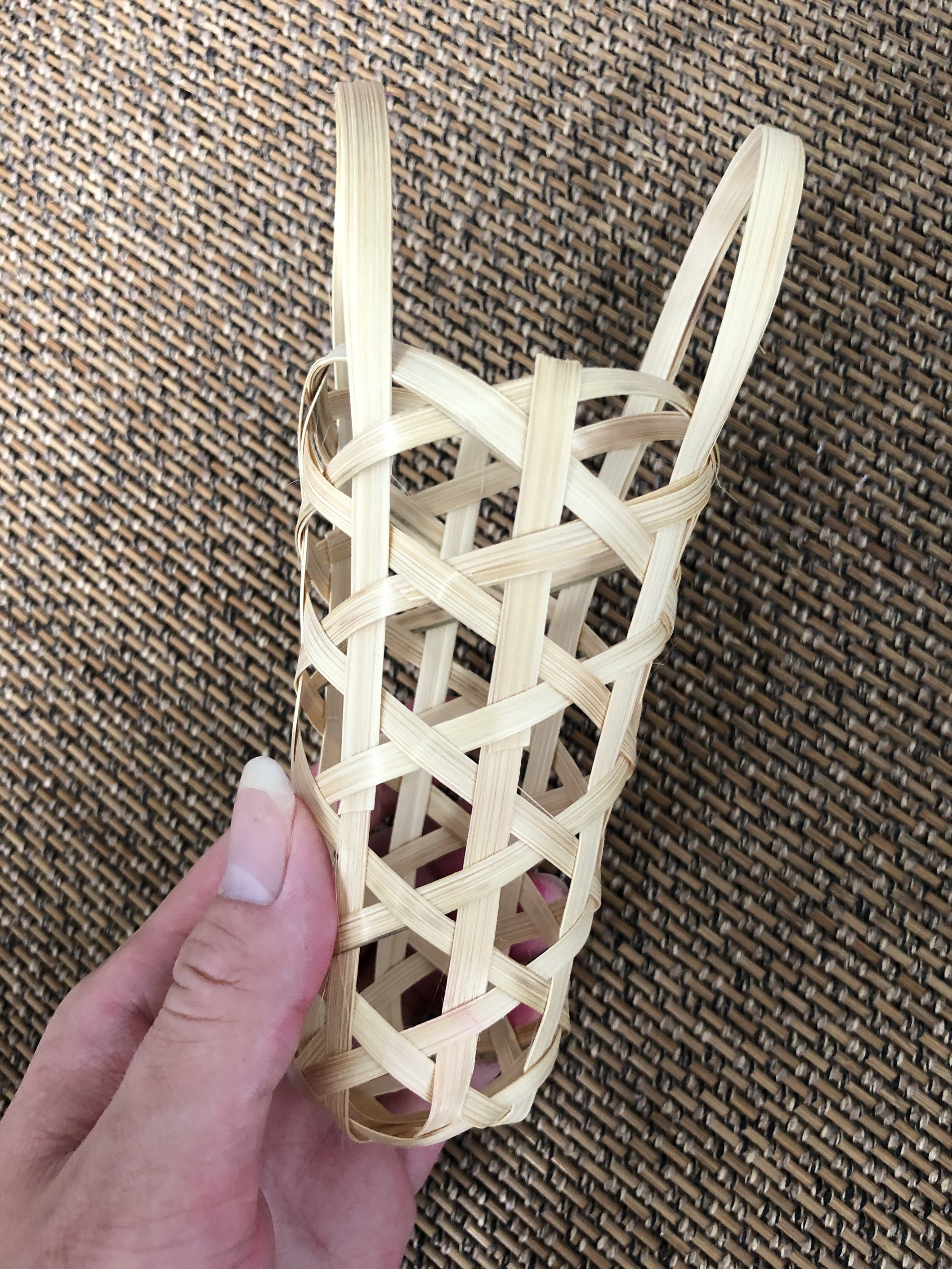 猪笼传统中秋竹编猪仔饼笼纯手竹制品寓意入水竹编