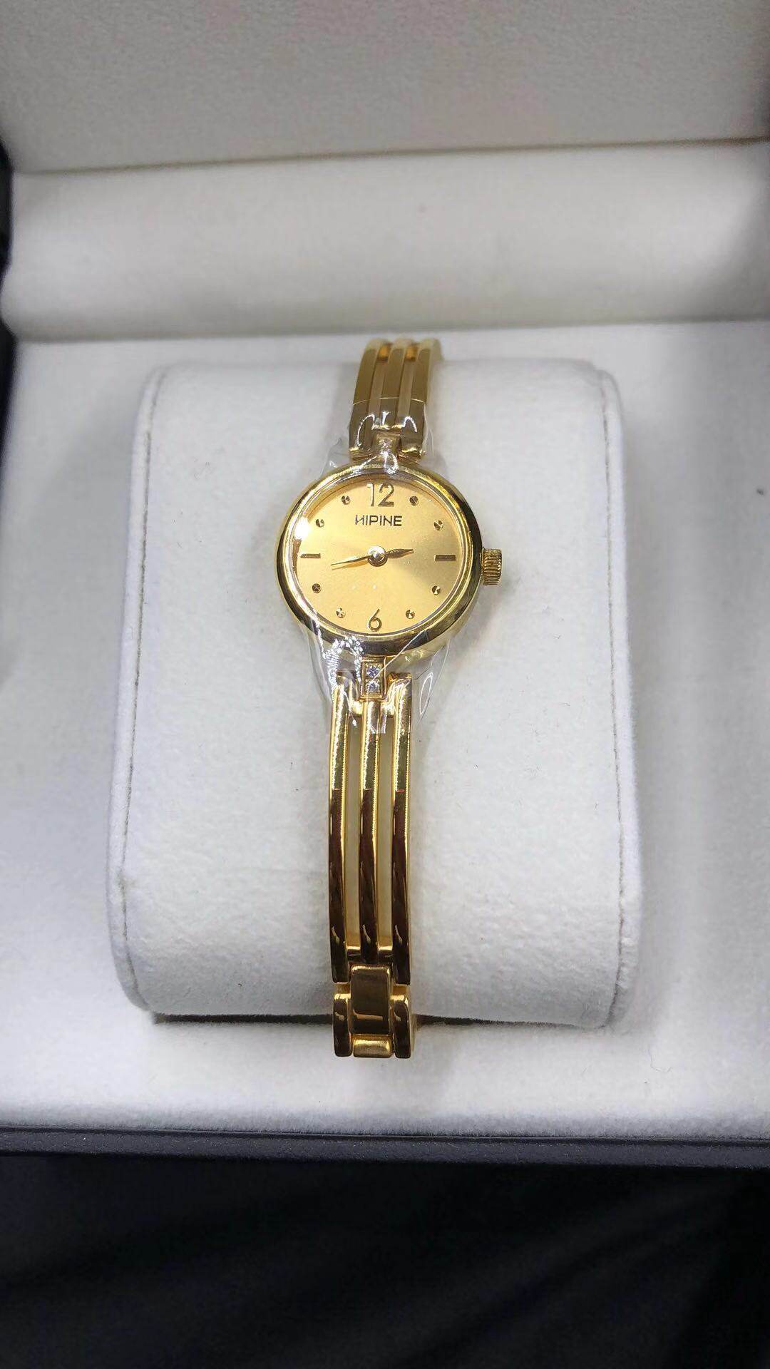 手表西普足金女款24k金表纯金手镯款表进口手饰